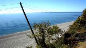На электричке Гагра  Адлер вдоль моря