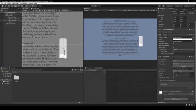 How To Make Text With A Scrollbar in Unity UI смотреть онлайн