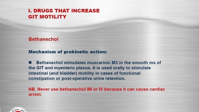 GIT Pharmacology (Ar) - Lec 06: GIT motility (PPT lecture) смотреть онлайн
