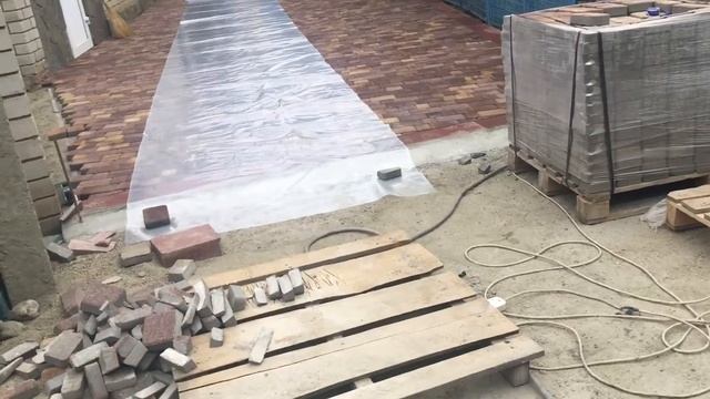 Укладка тротуарной плитки день второй