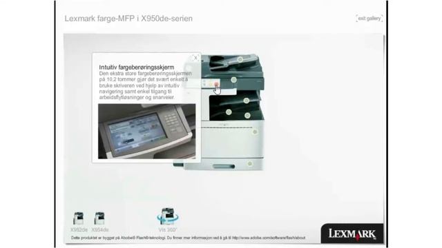 Lexmark XS950de MFP Series Overview смотреть онлайн