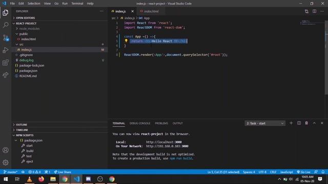 Javascript XML (JSX) |English ReactJS Basics #6 | Webtican смотреть онлайн