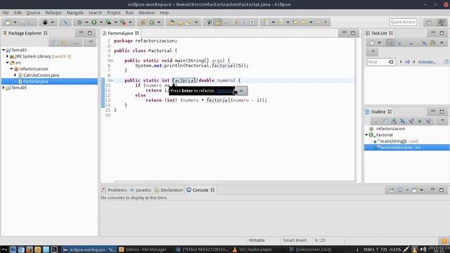2/7 Refactorización en Eclipse: Renombrar una variable o método. Eclipse refactoring: Rename смотреть онлайн