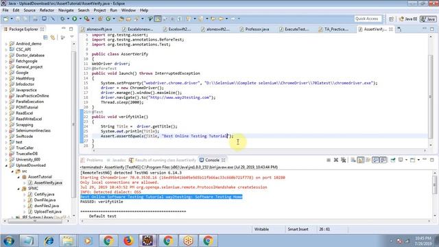 Assert In selenium смотреть онлайн