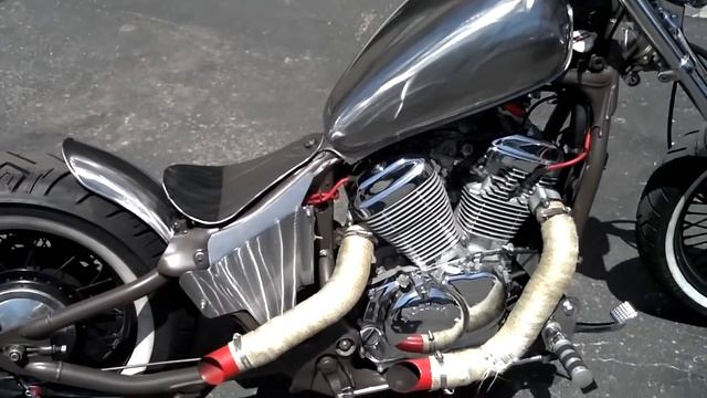 Honda Shadow Dual Carb Bobber Build - TJ Brutal Customs смотреть онлайн