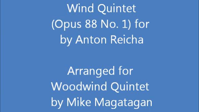 Wind Quintet (Opus 88 No. 1) for Woodwind Quintet смотреть онлайн