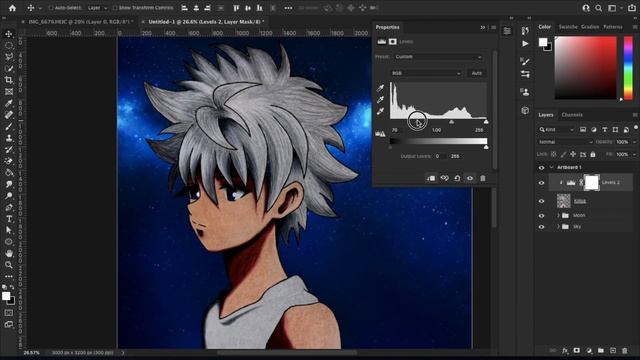 Killua Artwork in Photoshop 2021 смотреть онлайн