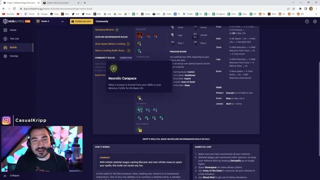 KRIPP'S SUMMONER NECRO BUILD GUIDE! Diablo 4 смотреть онлайн