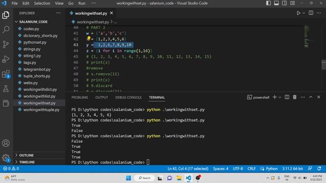 SET in Python | Operations on SET Part 2 | Basic Operations on SET смотреть онлайн