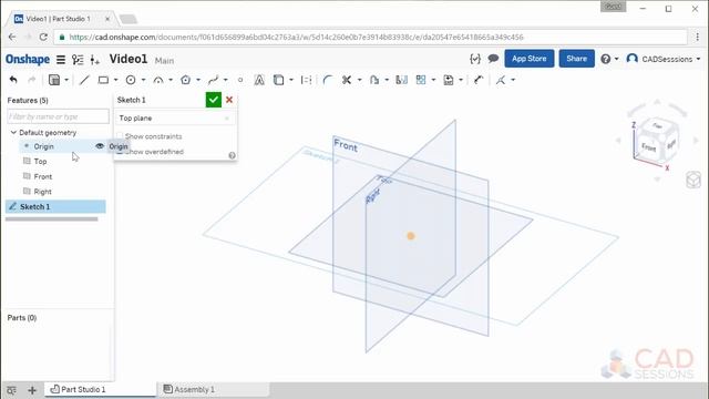 Beginner Tutorial 1/5 - Onshape 3D CAD - Creating Sketches and Objects смотреть онлайн