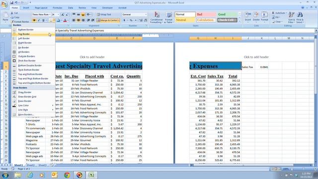 Excel C Video 6 - Applying Colors, Patterns, and Borders смотреть онлайн