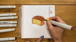 Рисунок скетч маркерами "Чокопай" для скетчбука | Срисовка картинки для начинающих