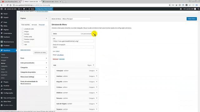 Como colocar ícone no menu do site WordPress - Aula 8 смотреть онлайн