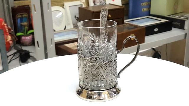Подстаканник никелированный с чернью "Прокуратура России" 10*11*9 см смотреть онлайн
