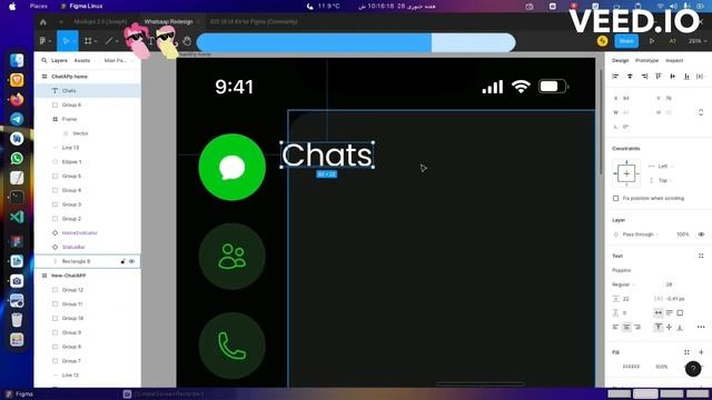 Redesigning WhatsApp with a Modern Look | Figma Design | Speed design. смотреть онлайн