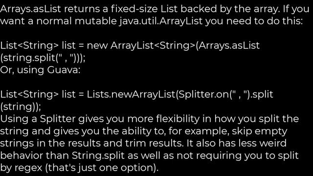 Java :How to convert comma-separated String to List?(5solution) смотреть онлайн
