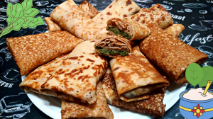 ВКУСНЫЕ БЛИНЧИКИ С ТЕЛЯТИНОЙ И ШПИНАТОМ / Полезная и сочная начинка для блинов