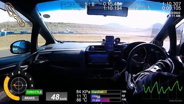 HONDA FIT GK5　TAKASUCIRCUIT　４Ｒフリー1枠目走行動画 смотреть онлайн