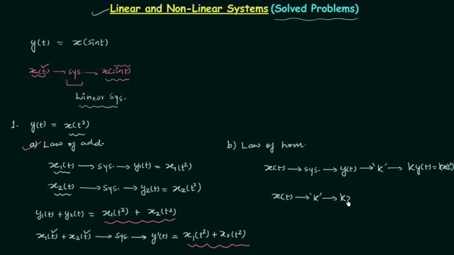 Linear and Non-Linear Systems (Solved Problems) | Part 1 смотреть онлайн
