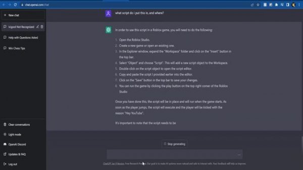 How To Write Roblox Scripts For Your Game With ChatGPT! | Quick and Easy