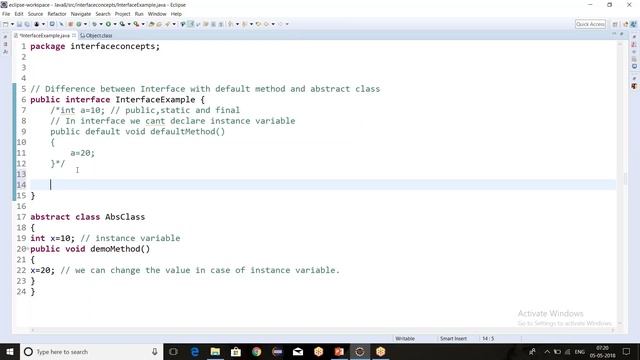Difference between Interface with default method and abstract class смотреть онлайн