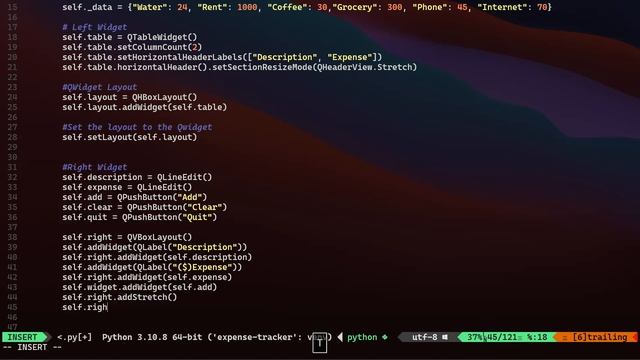 Code GUI Expenses Tracker with Python / Qt6 using Neovim #expensetracker #python #qt #neovim смотреть онлайн