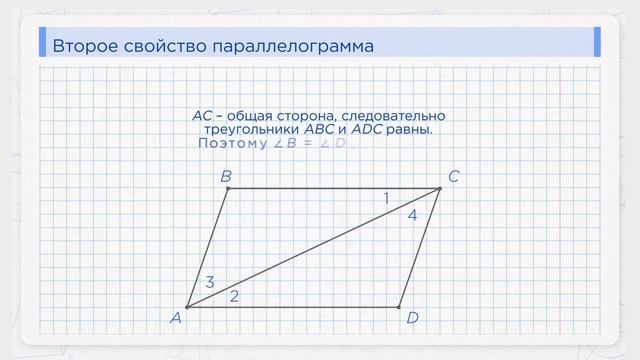 Параллелограмм. Свойства параллелограмма смотреть онлайн