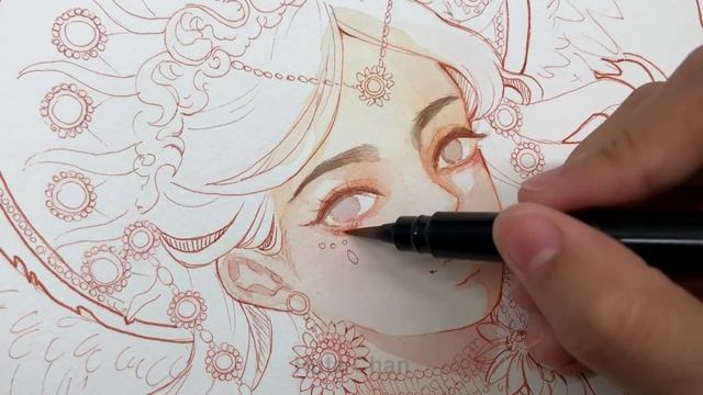 Drawing Summer Goddess | #7 Redraw Fan’s Painting | Huta Chan смотреть онлайн