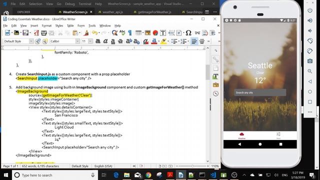 React Native coding essentials demo with a weather app смотреть онлайн
