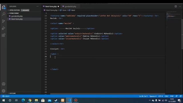 HTML - PHP için Örnek Form Tasarımı смотреть онлайн