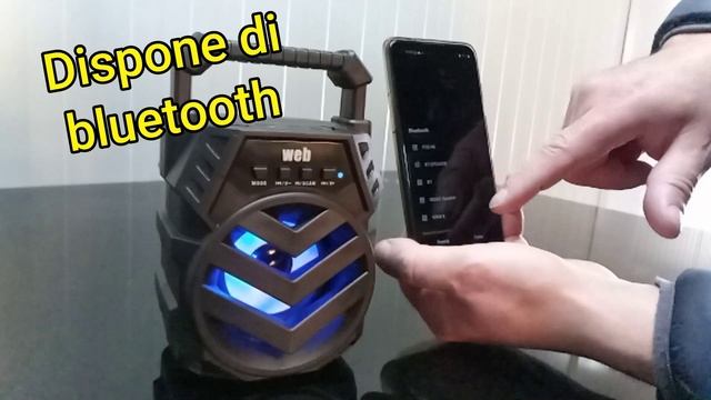 Cassa bluetooth portatile ricaricabile con led + usb/sd e radio FM смотреть онлайн