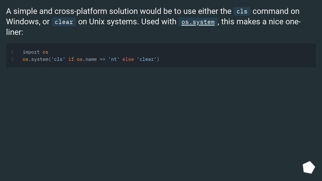 Clear terminal in Python смотреть онлайн