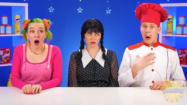 Кулинарный Челлендж: Уэнсдей Против Бабушки | Сумасшедший Челлендж от TeenDO Challenge