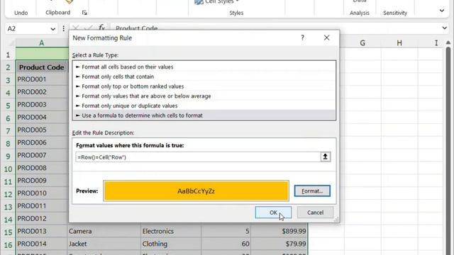 Highlight Active Cell in Excel смотреть онлайн