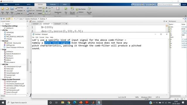 Impulse Response and Application of Comb filter | MATLAB | DSP смотреть онлайн
