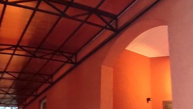 Навес арочный придомой