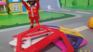 Мультик про машинки. Медведь Мишка и Петрович делают Магнитный конструктор - ЧЕЛЛЕНДЖ