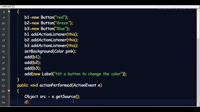 How to create buttons in java || java AWT смотреть онлайн