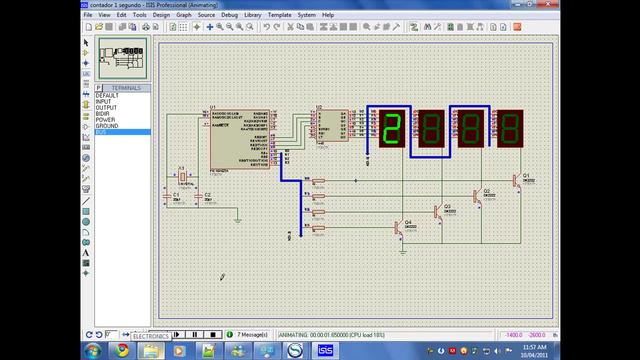 Simulation proteus clock - 7 segment display using pic смотреть онлайн