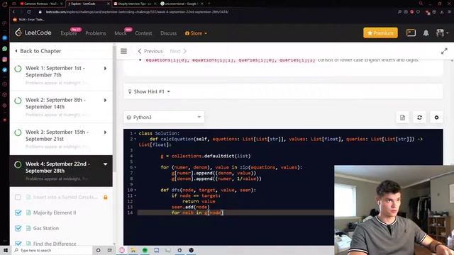 LIVE CODING: LeetCode September Challenge - Question 27: Evaluate Division смотреть онлайн
