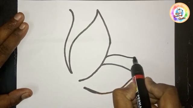How to draw easy butterfly Drawing for beginners - Step by step смотреть онлайн