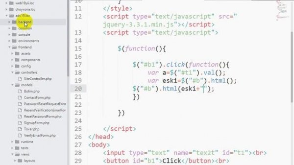 9 dars jquery metodlar bilan ishlash