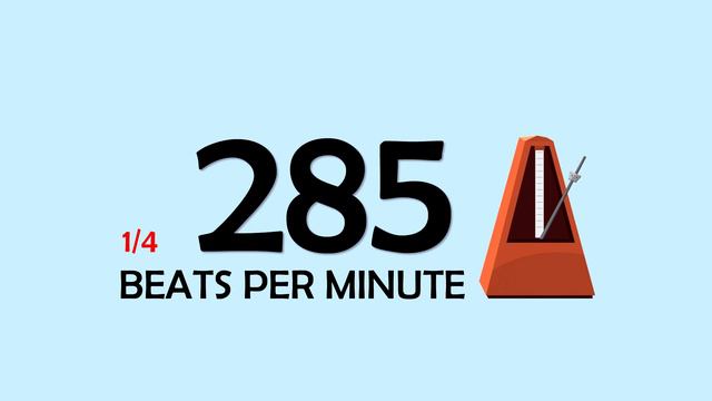 285 BPM 1/4 Metronome смотреть онлайн