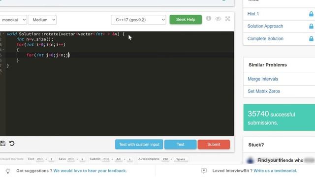 2.20 ROTATE MATRIX (Arrays)-Interviewbit #arrays#programming смотреть онлайн
