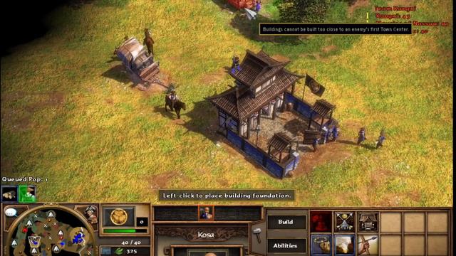 Age of Empires 3 Asian Dynasties Japanese Rush 1v3 смотреть онлайн