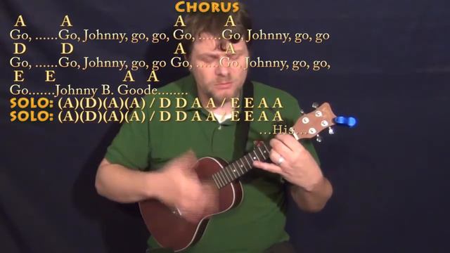 Johnny B. Goode (Chuck Berry) Ukulele Cover Lesson with Chords/Lyrics - Capo 1st смотреть онлайн