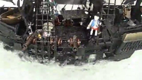 Custom Playmobil Black Pearl 3286 Pirate Ship FLOAT TEST