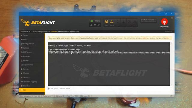 Настройка OSD в Betaflight через Serial Passthrough