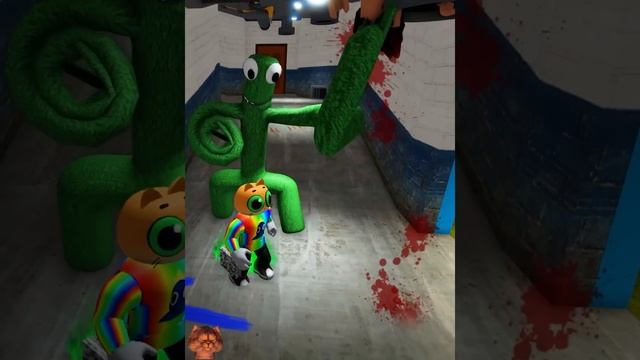 ИГРА радужные друзья роблокс зеленый монстр поймал меня #shorts #roblox смотреть онлайн