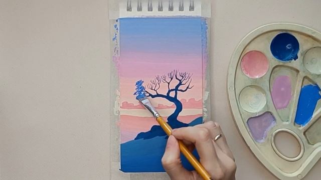 РИСУЮ ВОЛШЕБНОЕ ДЕРЕВО! / ПРОСТО /гуашь смотреть онлайн
